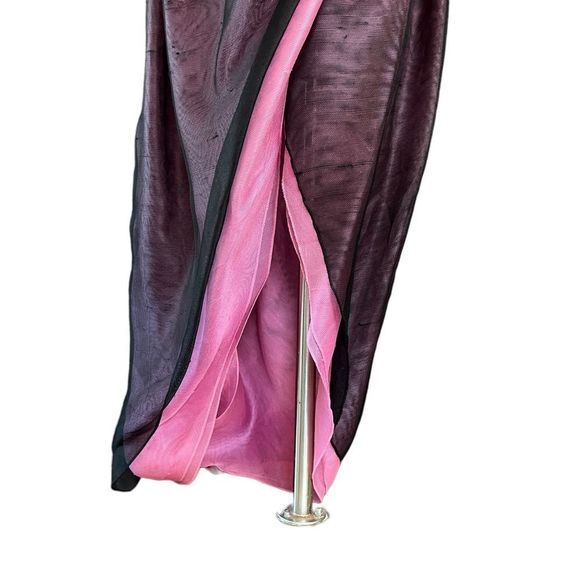 RARE Vintage Bob MACKIE One Shoulder Floral Beaded Tulip Drs 4/6 - Picture 6 of 16